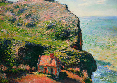 The Custom's House 1882 Painting by Claude Monet Art Print (6 Sizes) - Enhanced