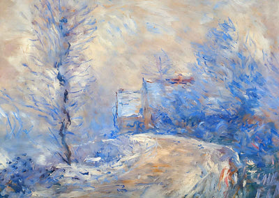 The Entrance to Giverny under the Snow 1885 by Claude Monet Art Print (6 Sizes)