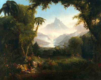 The Garden of Eden art print by Painted Painting by Thomas Cole