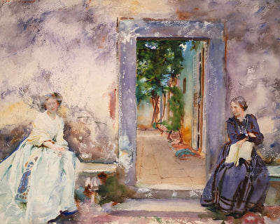 The Garden Wall painting print by John Singer Sargent