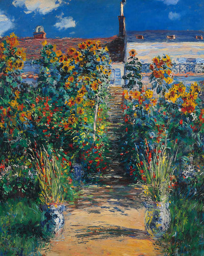 The Garden at Vetheuil art print by Claude Monet (1881)