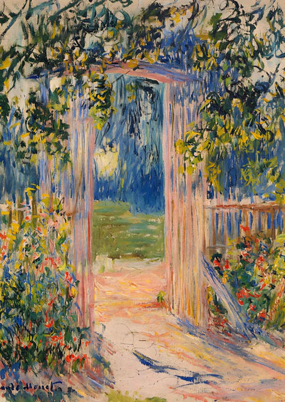 The Garden Gate 1881 Painting by Claude Monet Art Print (6 Sizes) - Enhanced