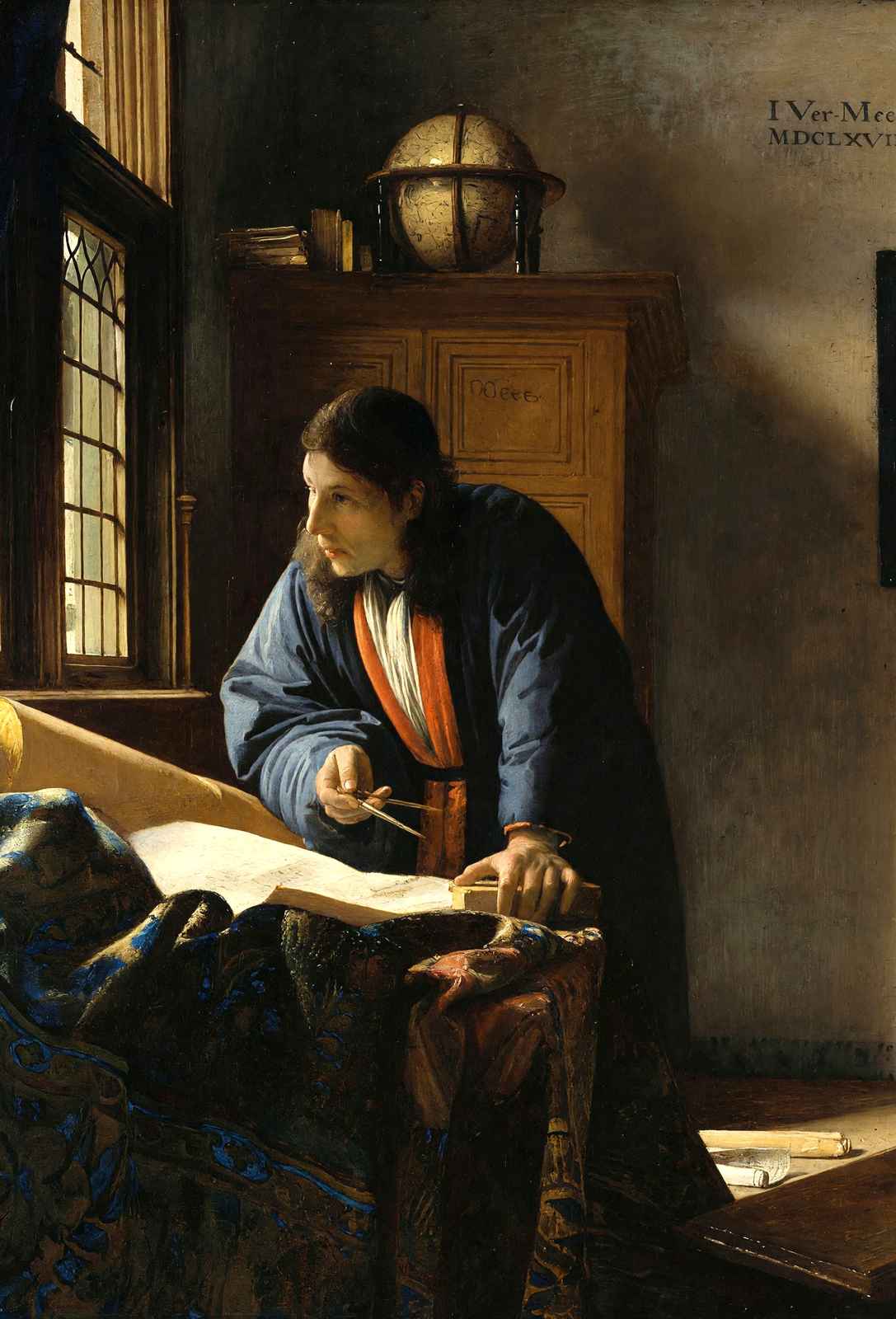 The Geographer Premium Art Print Painting by Johannes Vermeer (6 Sizes)