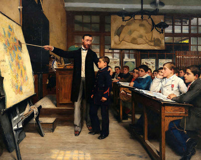 The Geography Lesson art print by Albert Bettannier