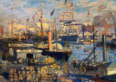 The Grand Dock at Le Havre 1872 Painting by Claude Monet Art Print (6 Sizes)