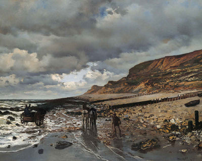The Headland of the Heve at Low Tide art print by Claude Monet (1865)
