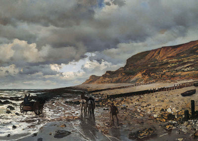 The Headland of the Heve at Low Tide 1865 by Claude Monet Art Print (6 Sizes)