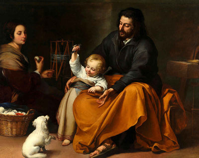 The Holy Family with a Bird Bartolome Esteban Murillo painting print