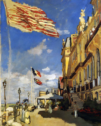 The Hotel des Roches Noires at Trouville art print by Claude Monet (1870)