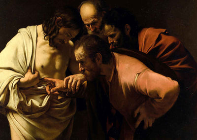 The Incredulity of Saint Thomas Painting by Caravaggio Fine Art Print (6 Sizes)