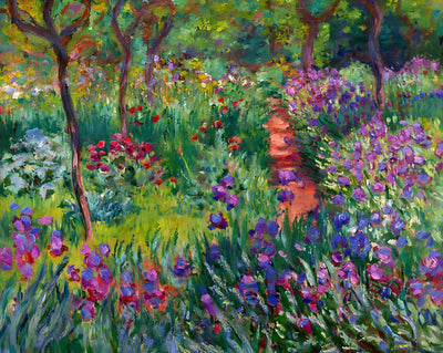 The Iris Garden at Giverny painting print by Claude Monet (1899)