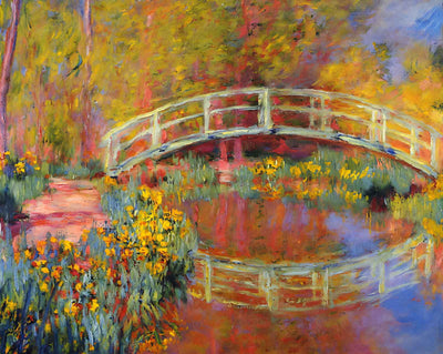 The Japanese Bridge (The Bridge in Monet's Garden) painting by Claude Monet (1895)