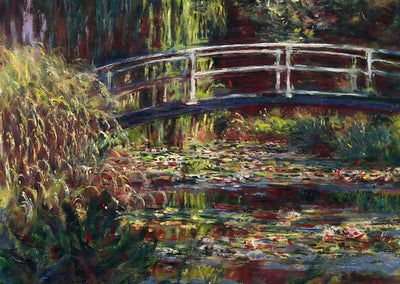 Japanese Bridge Art Print 1900 by Monet (6 Sizes) - Restored