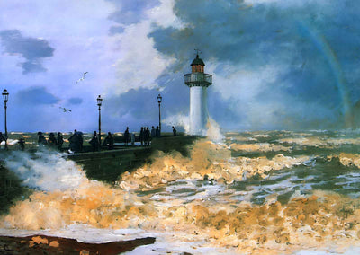 The Jetty at Le Havre Art Print 1868 Painting by Claude Monet (6 Sizes)