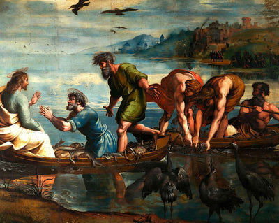 The Miraculous Draft of Fishes painting by Raphael
