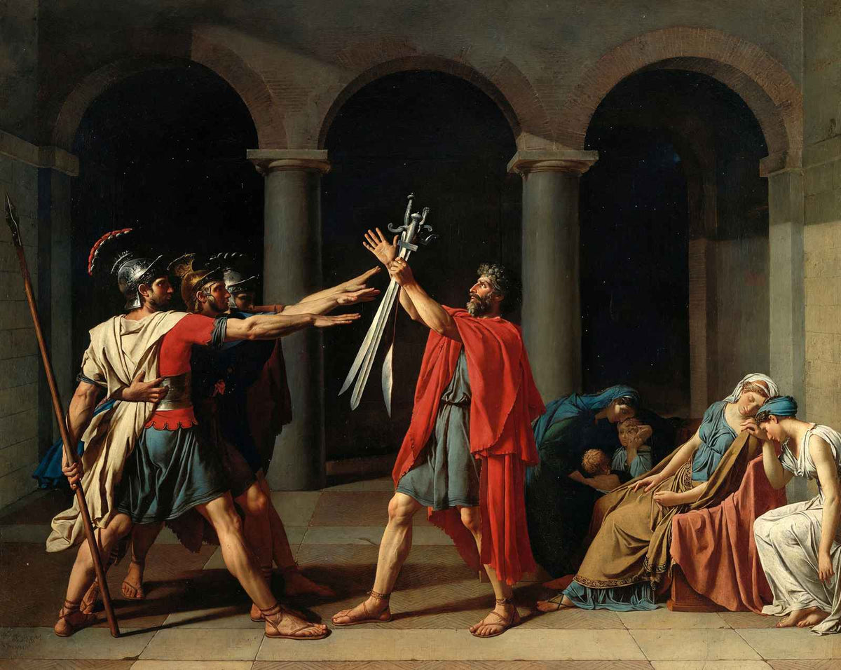 The Oath of the Horatii art print by Jacques Louis David
