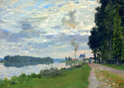 The Promenade at Argenteuil 2 1872 by Claude Monet Fine Art Print (6 Sizes)