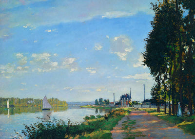 The Promenade at Argenteuil 1872 Painting by Claude Monet Art Print (6 Sizes)