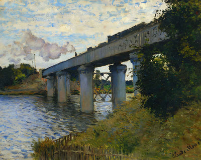 The Railway Bridge at Argenteuil (1873) painting print by Claude Monet (1873)