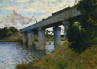 The Railway Bridge at Argenteuil (1873) Fine Art Print by Claude Monet (6 Sizes)