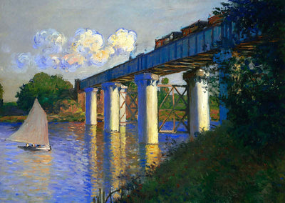 The Railway Bridge at Argenteuil (1874) by Claude Monet Art Print (6 Sizes)