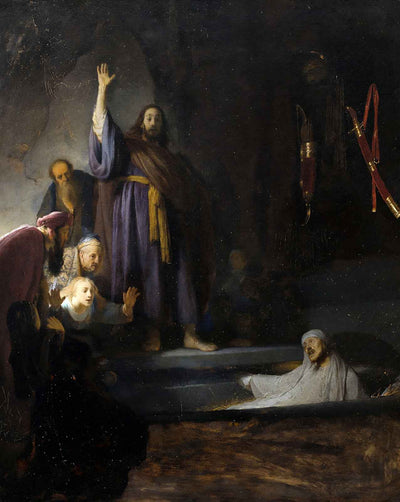 The Raising of Lazarus fine art print by Rembrandt