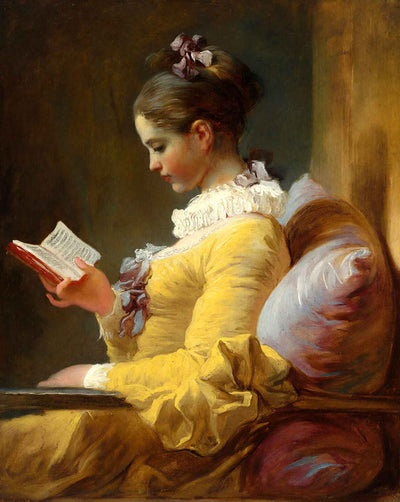 The Reader art print by Jean-Honoré Fragonard