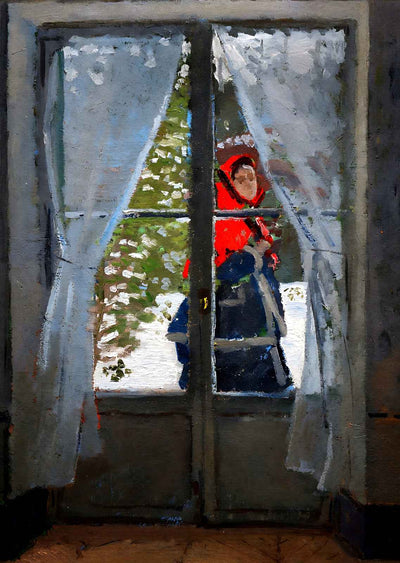 The Red Cape (Madame Monet) 1870 Painting by Claude Monet Art Print (6 Sizes)