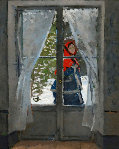 The Red Kerchief painting print by Claude Monet
