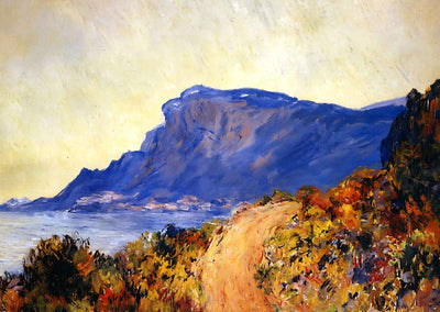 The Red Road at Cap Martin, near Menton Art Print 1884 by Claude Monet (6 Sizes)