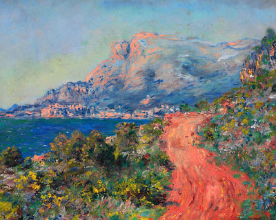 The Red Road near Menton art print by Claude Monet (1884)