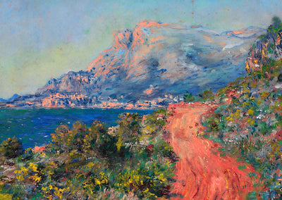 The Red Road near Menton 1884 Painting by Claude Monet Art Print (6 Sizes)