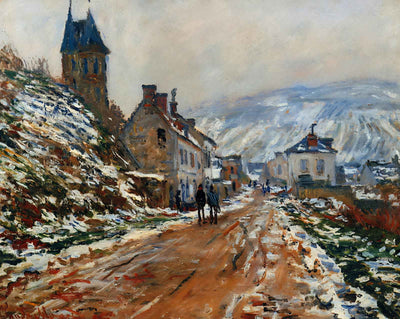 The Road in Vetheuil in Winter art print by Claude Monet (1879)