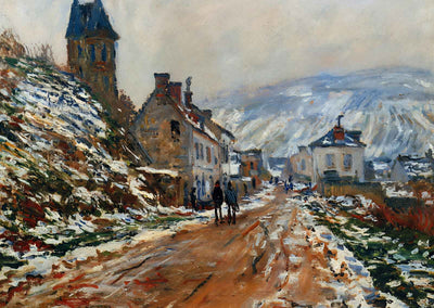 The Road in Vetheuil in Winter Fine Art Print 1879 by Claude Monet (6 Sizes)