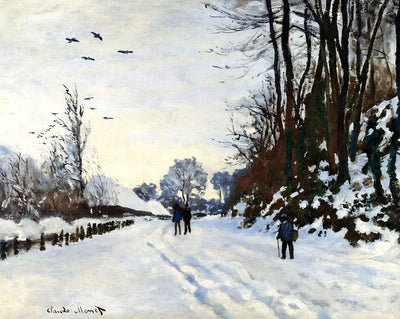 The Road to the Farm of Saint-Simeon in Winter fine art print by Claude Monet (1867)