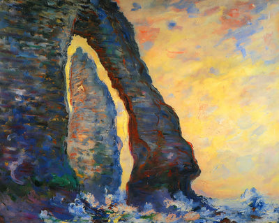 The Rock Needle Seen through the Porte d'Aval painting print by Claude Monet (1885)