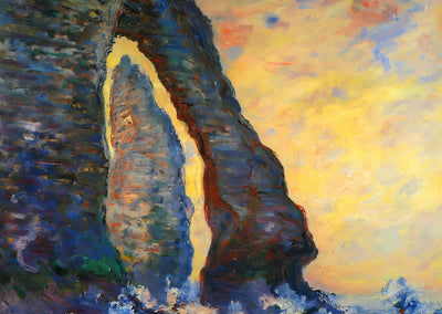 The Rock Needle Seen through the Porte d'Aval Art Print 1885 by Monet (6 Sizes)