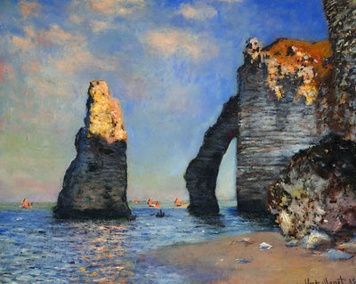 The Rock Needle and the Porte d'Aval art print by Claude Monet (1885)