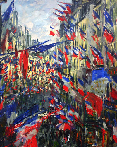 The Rue Montargueil with Flags art print by Claude Monet (1878)
