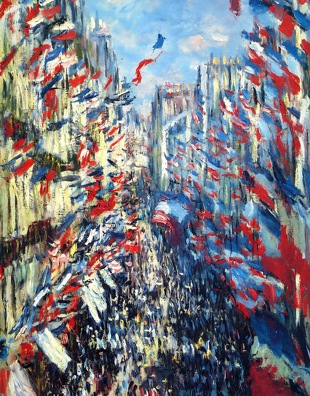 The Rue Montorgueil, Paris Art Print 1878 Painting by Claude Monet (6 Sizes)