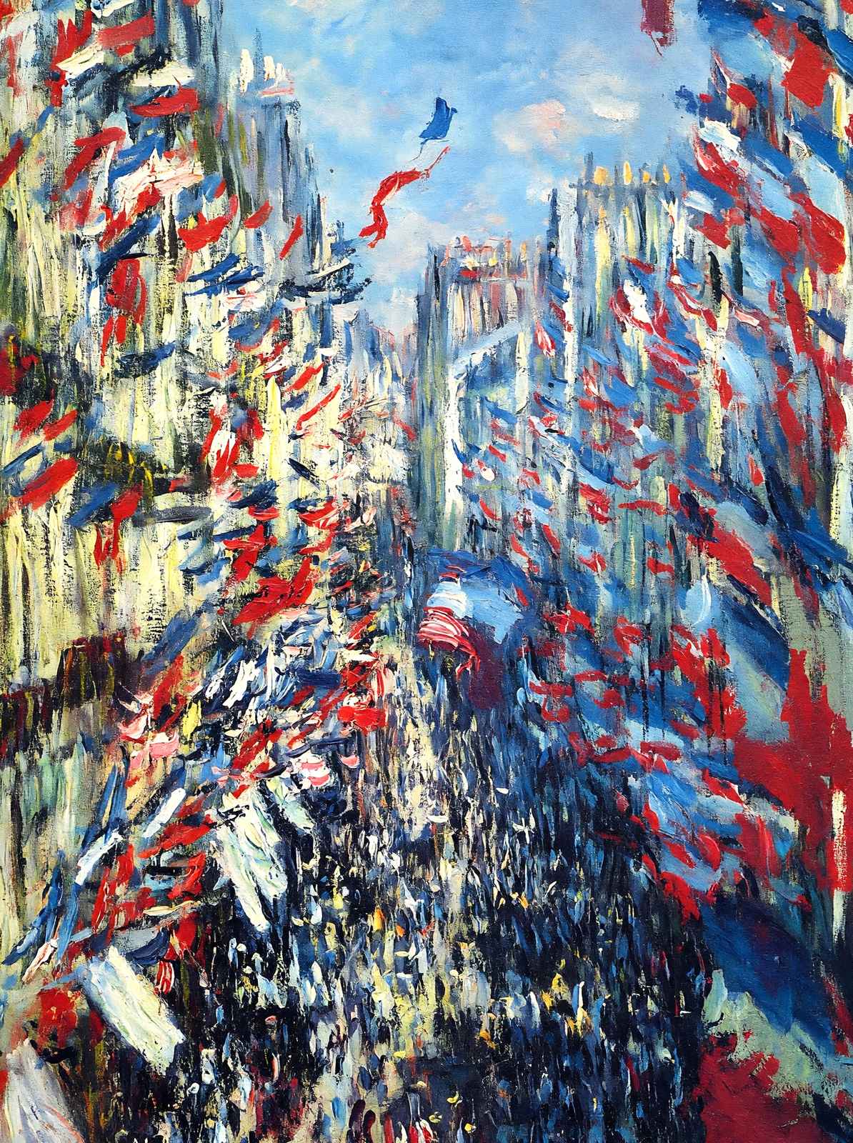 The Rue Montorgueil, Paris Art Print 1878 Painting by Claude Monet (6 Sizes)