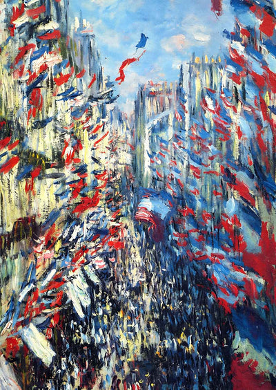 The Rue Montorgueil, Paris Art Print 1878 Painting by Claude Monet (6 Sizes)