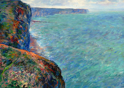 The Sea Seen from the Cliffs of Fecamp Art Print 1881 by Claude Monet (6 Sizes)