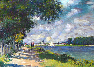 The Seine at Argenteuil 1875 Painting by Claude Monet Art Print (6 Sizes)