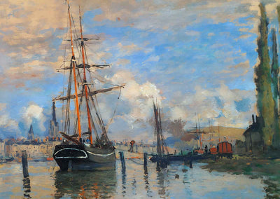 The Seine at Rouen 1872 Painting by Claude Monet Art Print (6 Sizes) - Enhanced