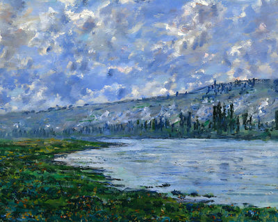 The Seine and the Chaantemesle painting by Claude Monet (1880)