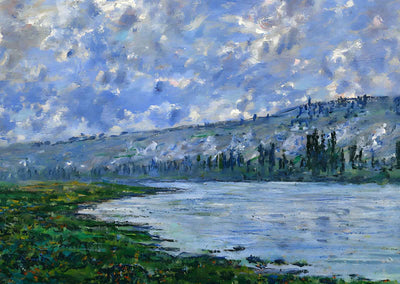 The Seine and the Chaantemesle 1880 Painting by Claude Monet Art Print (6 Sizes)