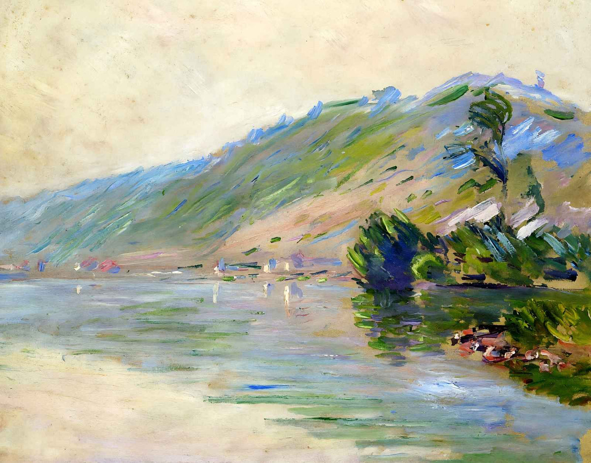 The Seine at Port-Villes, Clear Weather 1894 by Claude Monet Art Print (6 Sizes)
