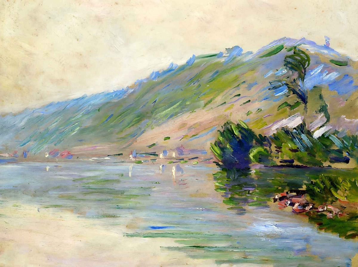 The Seine at Port-Villes, Clear Weather 1894 by Claude Monet Art Print (6 Sizes)