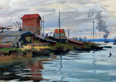 The Seine at Petit-Gennevilliers Fine Art Print 1872 by Claude Monet (6 Sizes)